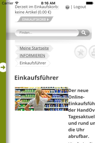 Handover Einkaufsführer screenshot 2