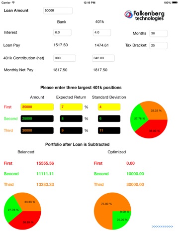 Calculate 401k Loan screenshot 2