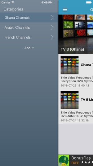 Ghana TV Channels Sat Info