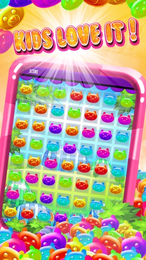 Candy Gummy Bears Match-3 - drop the yummy kids game mania h(圖2)-速報App