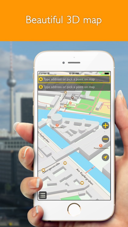 Berlin offline map with public transport route planner for my journey