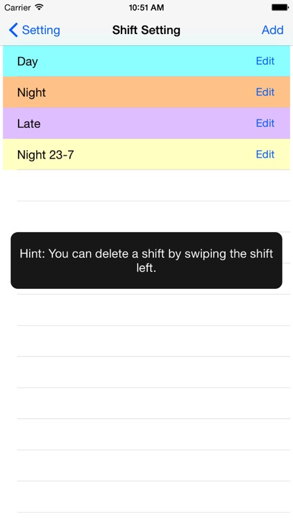 Shift Calendar / Schedule
