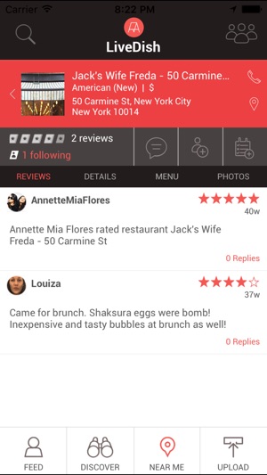 LiveDish : NYC's premier app for restaurant reviews, food ph(圖4)-速報App