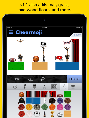 Cheermoji - cheerleading emojis for cheerleaders to build tiny cheer stuntsのおすすめ画像3