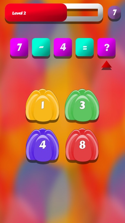 Jelly Math Quiz - Cool math games for kids & toddlers: numbers, addition, subtraction, multiplication, division free worksheets for preschool & kindergarten screenshot-4