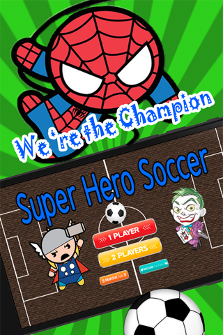 Super Hero Soccer - Free Sport Games for Kids kick for Goal screenshot 2