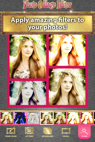 Photo Collage Editor - Retouch & Stitch Pics in Girly Grid Layouts with Borders screenshot 3