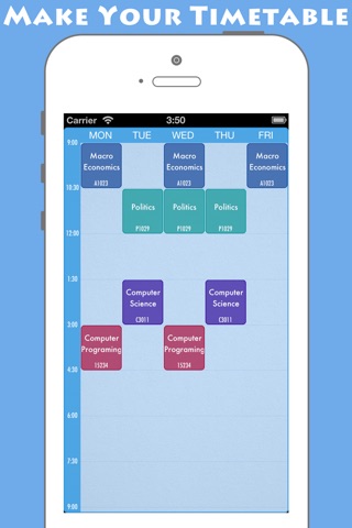 TimeHive - class timetable screenshot 2