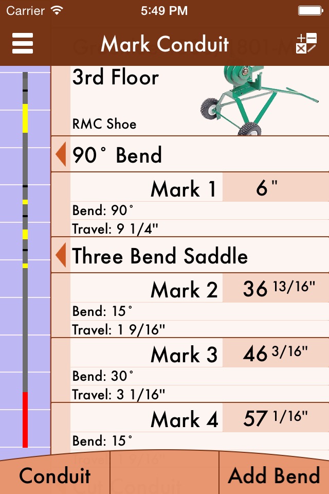 RIGID: Conduit Bending Calculator screenshot 2