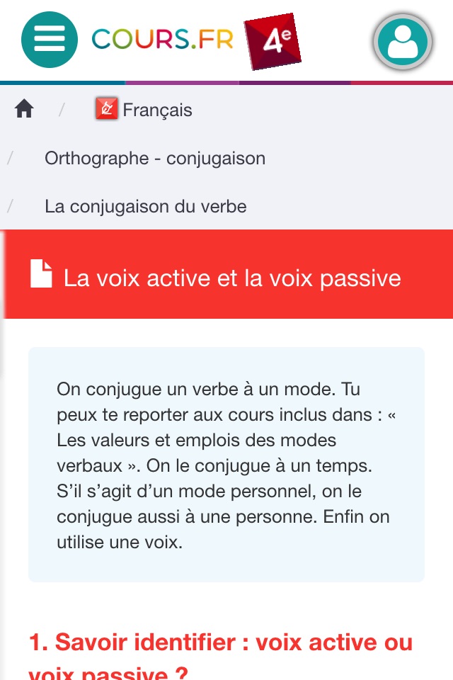Cours.fr 4e screenshot 3