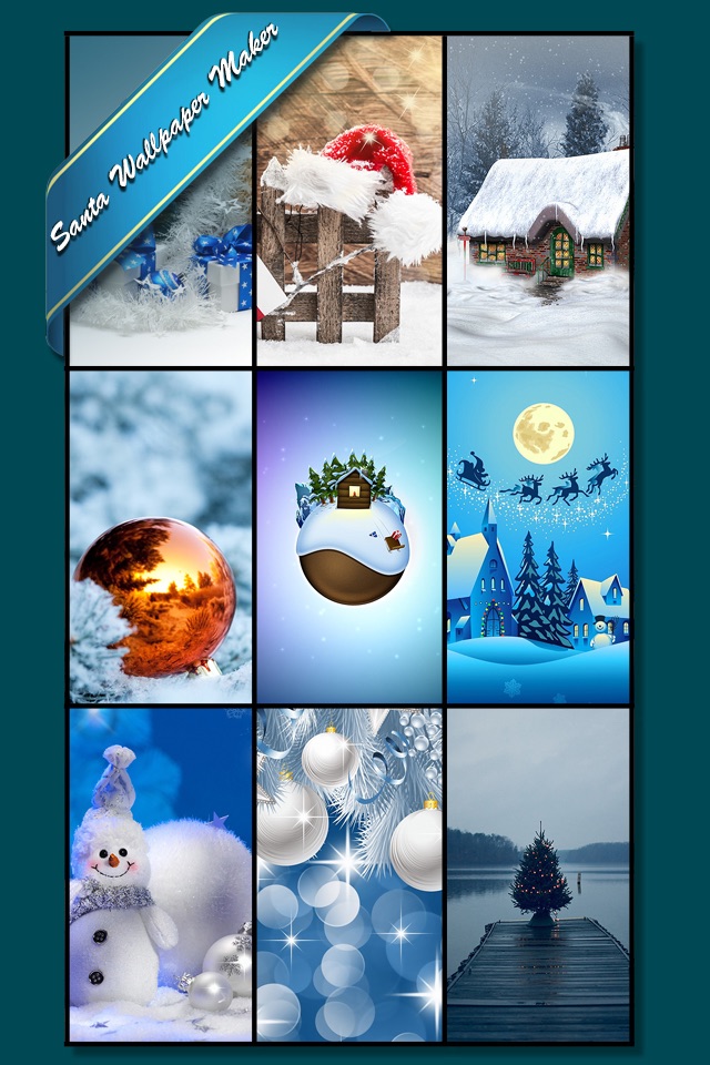 Santa Wallpaper Live Maker - Retina Photo Backgrounds of Xmas Tree, Light & Santa Claus screenshot 2