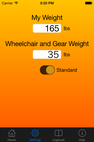 Wheelchair Calorimeter screenshot 3