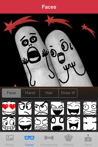 Cool Finger Faces - Photo Fun! screenshot 2