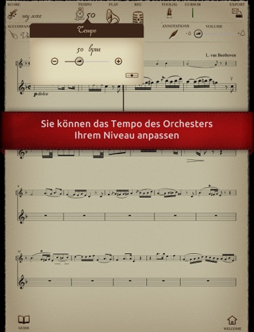 Play Beethoven – Romance n°2 en fa majeur (partition interactive pour violon) screenshot 3