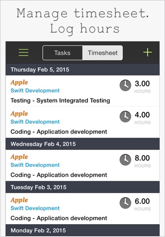 Work.JOT - Timesheet & Task List Management screenshot 2