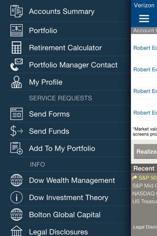 Dow Wealth Management Mobile screenshot 2