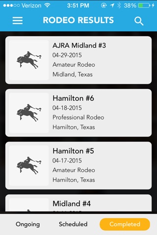 Rodeo Results screenshot 2