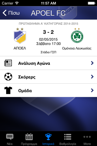 ΑΠΟΕΛ FC - APOEL FC - Cyprus Football Club screenshot 4