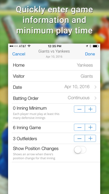 Lineup Baseball - Youth Coach Edition
