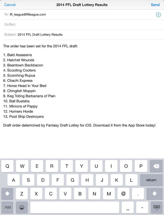 fantasy draft lottery on the app store draft paper app