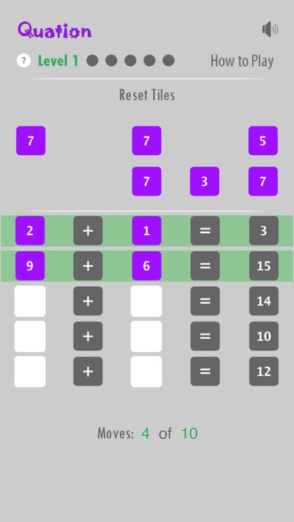 Quation: The fun game of equations! screenshot-0