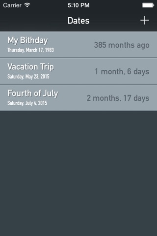 Dates - keep track of important moments in your life screenshot 3
