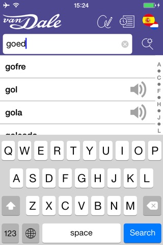 Spanish Dictionary - Van Dale Pocket dictionary: translate between Dutch and Spanish, look up spelling, listen to pronunciation and learn from examples screenshot 2