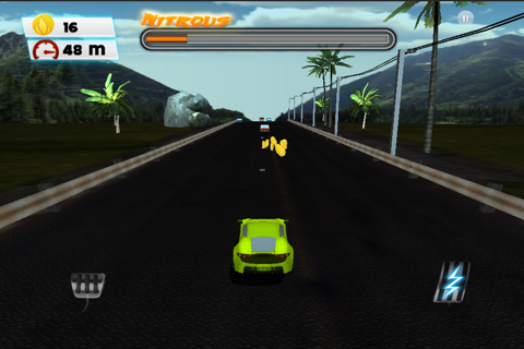 Traffic Cartoon Ultimate Racer : Drag Hill and Racing on the city 3d free game screenshot 2