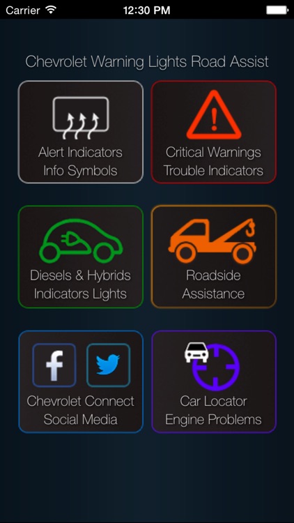 App for Chevrolet Cars - Chevrolet Warning Lights & Road Assistance - Car Locator