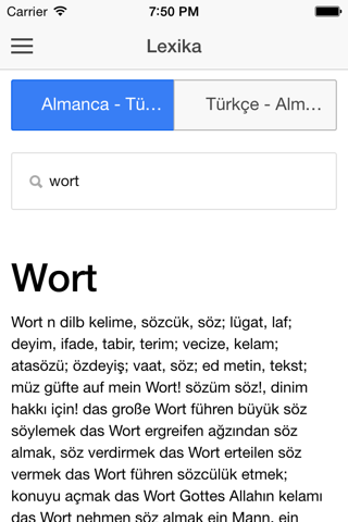 Lexika - Türkçe - Almanca / Almanca - Türkçe Sözlük screenshot 2