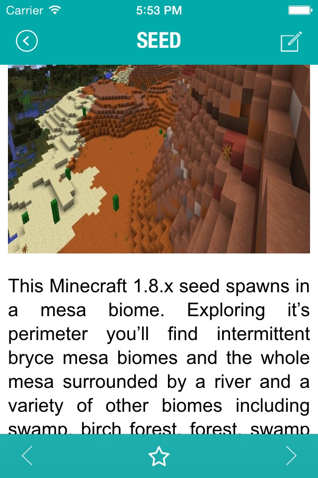 Seeds for Minecraft - Ultimate Guide with Seed Descriptions and Codes! screenshot 3