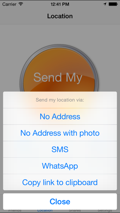 No Address - Send My Location Screenshot 2