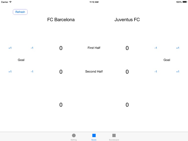 Soccer Scoreboard for iPad