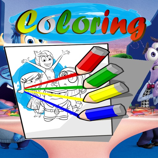 Cartoon Coloring Kids Game Inside Out Version iOS App