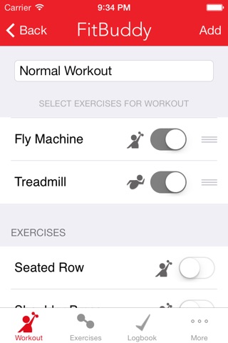 FitBuddy Gym Tracker - Workout Journal and Exercise Log. The Simple Fitness Tracker screenshot 2