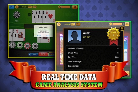 Blackjack Poker 21 - Free Casino Trainer for Blackjack Card Game screenshot 3