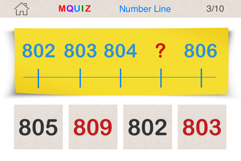 MQuiz Number Line - Number Sequence Math Quiz for Pre-School, Kindergarten and First Grade screenshot 4