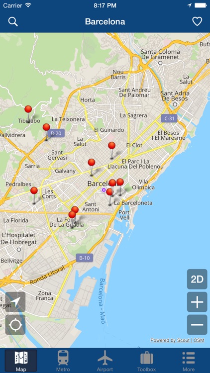 Barcelona Offline Map - City Metro Airport and Travel Plan