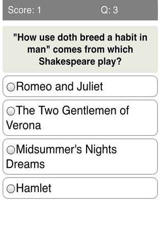 Shakespeare Quiz screenshot 4