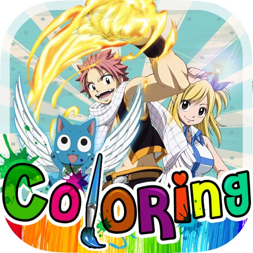 Coloring Anime & Manga Book : Collection Japanese Cartoon On Fairy Tail For Kids