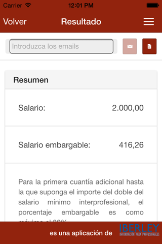 Calculo de embargo de salario screenshot 3