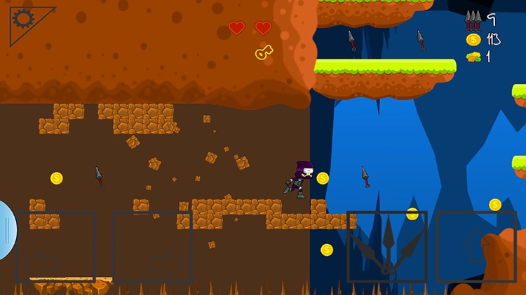 NINJA SIDE 2D (A platform jump n shoot game) screenshot-2