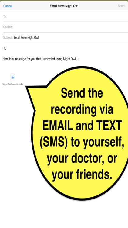 Night Owl: Send Voice Messages in Email or Text