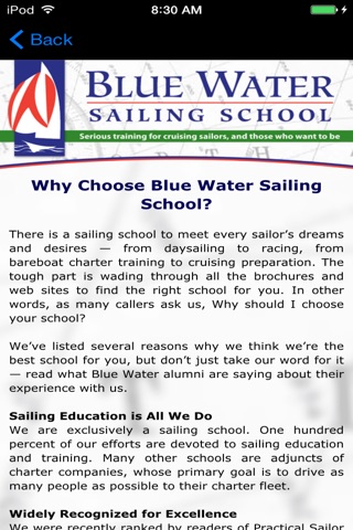 Blue Water Sailing School screenshot 4