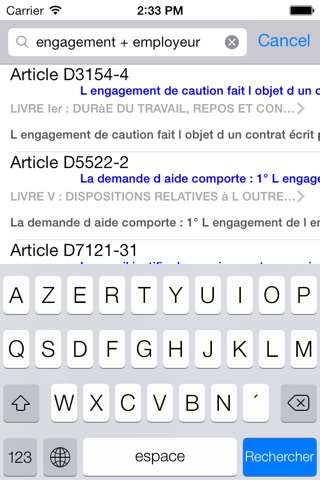 Code du Travail 2015 screenshot 3