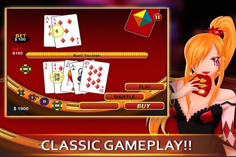 A Blackjack 21 Multiplayer Live in Las Vegas Card Casino Fever PRO screenshot 2