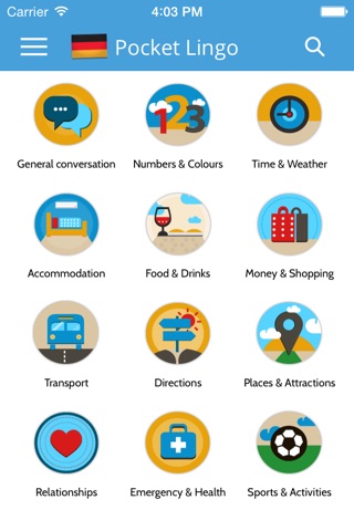 German Pocket Lingo - for trips to Germany screenshot 3