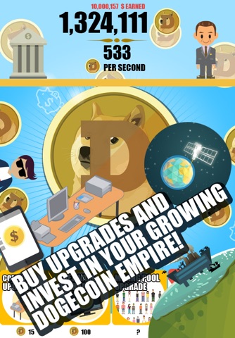 Dogecoin Miner: Clicker Empire screenshot 2