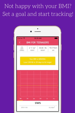 BMI for Teenagers - Calculate and compare body mass index against teens! screenshot 4