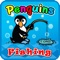 Game fishing on a boat, there were the penguin, one can travel from far away